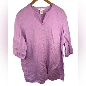 Lily Stanhope 100% linen tunic. Lovely purple in great condition. Size 1X
